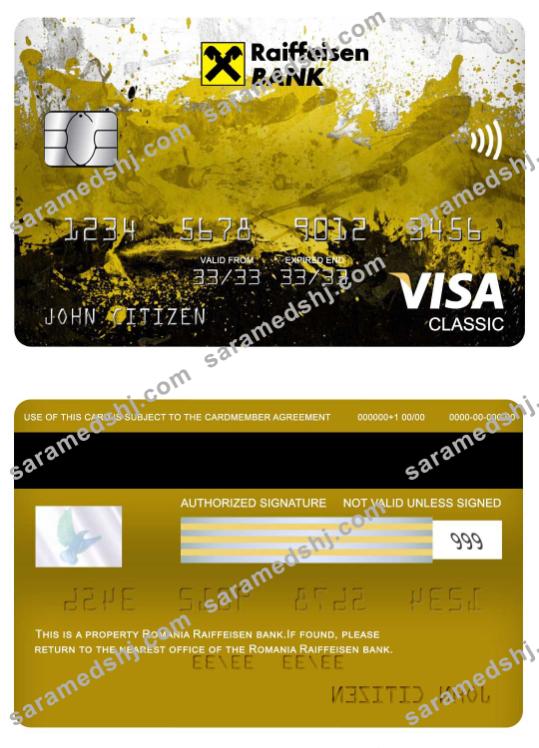 Romania Raiffeisen bank visa classic card
